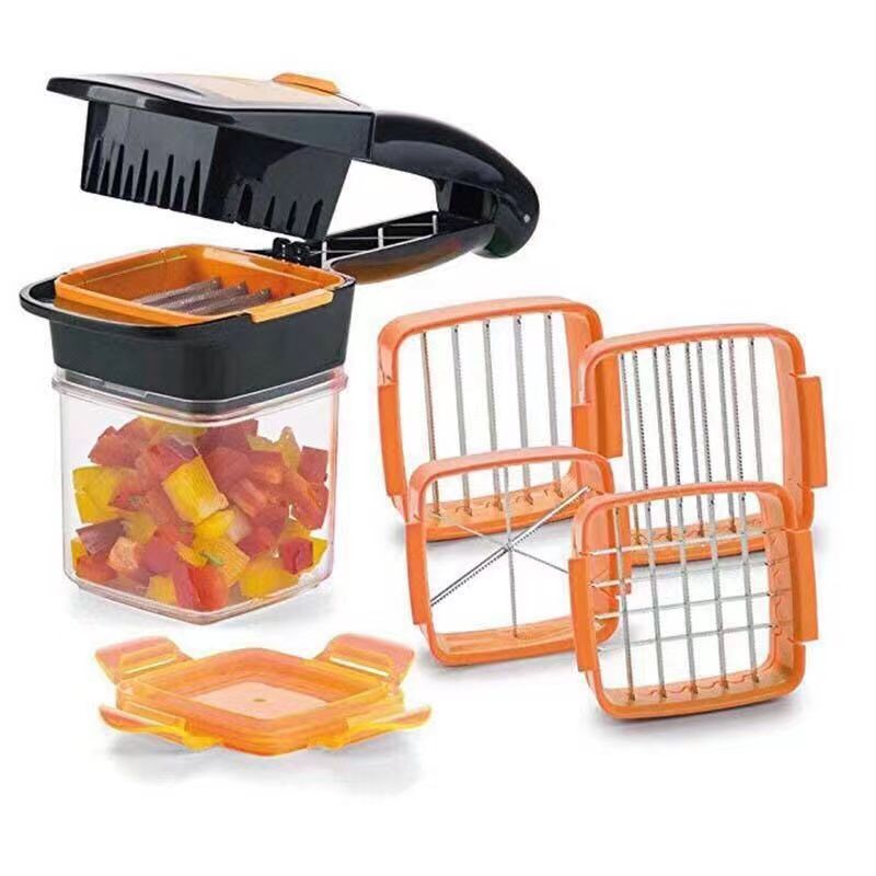 Home Kitchen 5-in-1 Press Vegetable Cutter Fruit Salad Vegetable Cutter Shred Vegetables